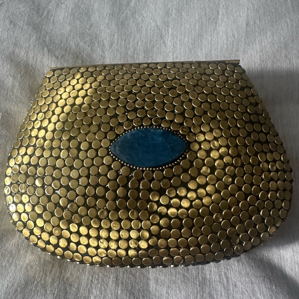 Ramla Beaded Clutch with Gold Accents - Picture 3 of 3